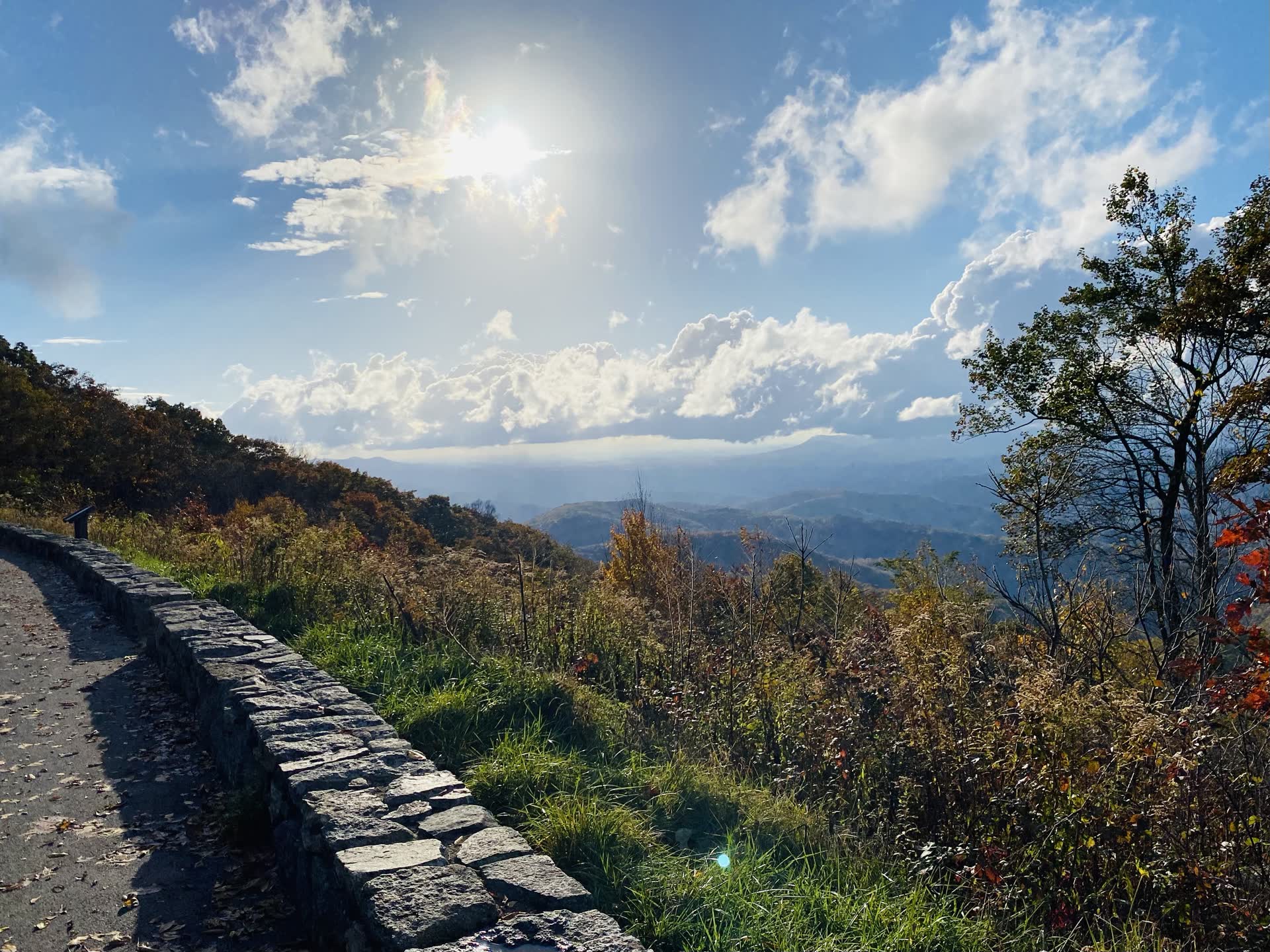 Layered ridges of the Blue Ridge Mountains at golden hour
